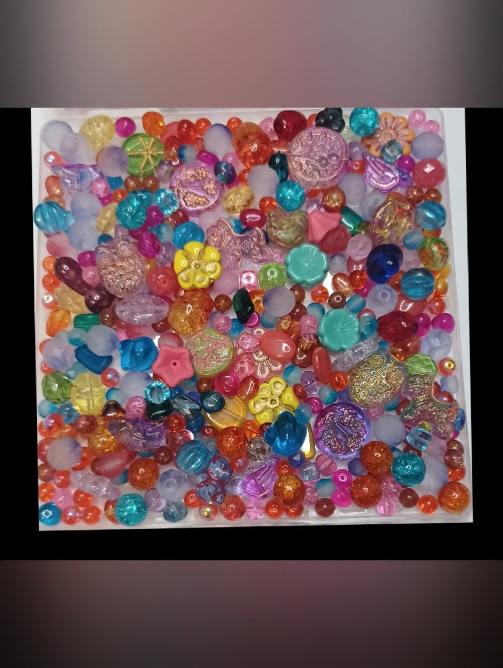Bright Colors Assorted Glass Beads loose mix jewelry-making 175pcs